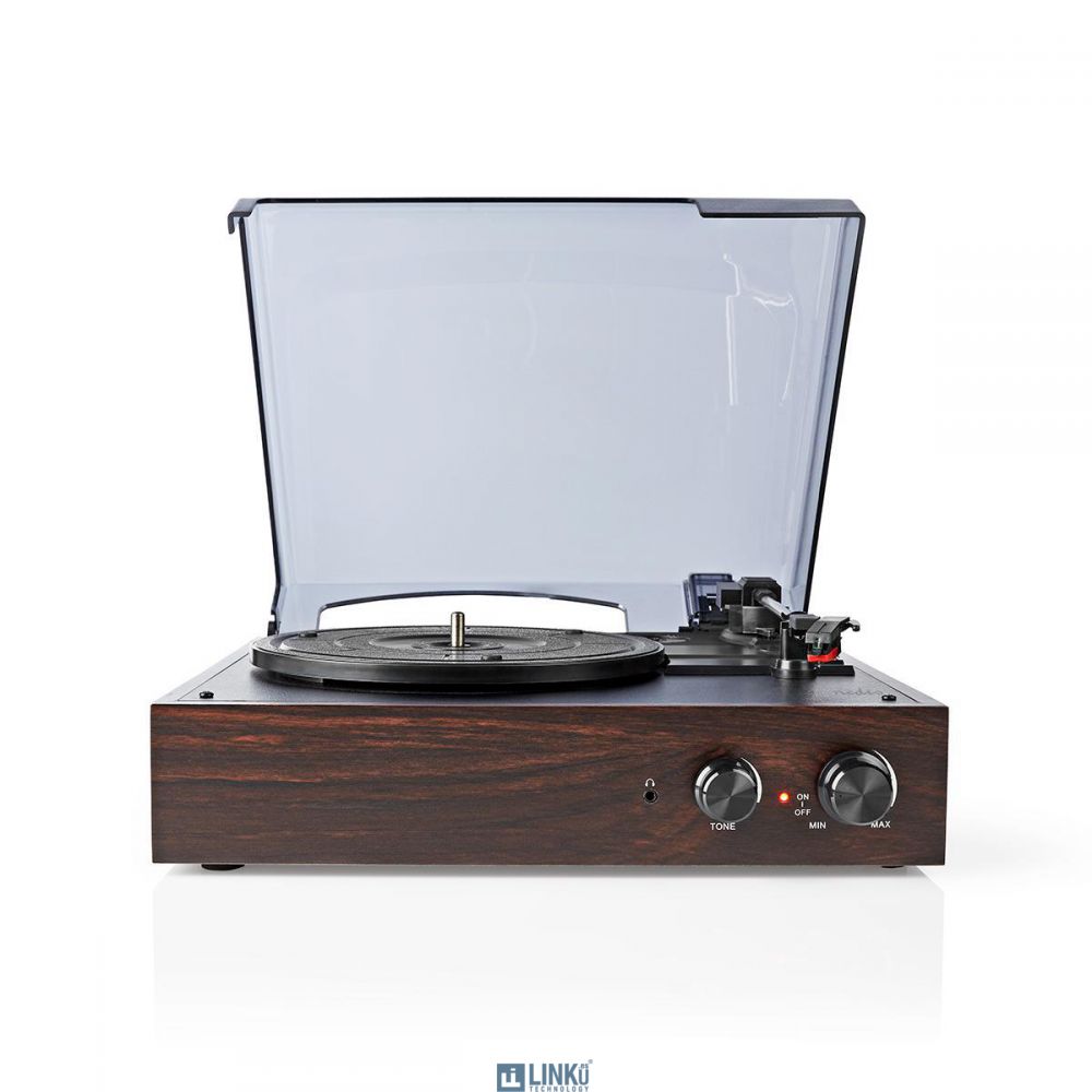 NEDIS TOCADISCOS 33 | 45 | 78 RPM | 18 W |CONVERSIÓN A MP3 | ABS | MDF | MARRÓN