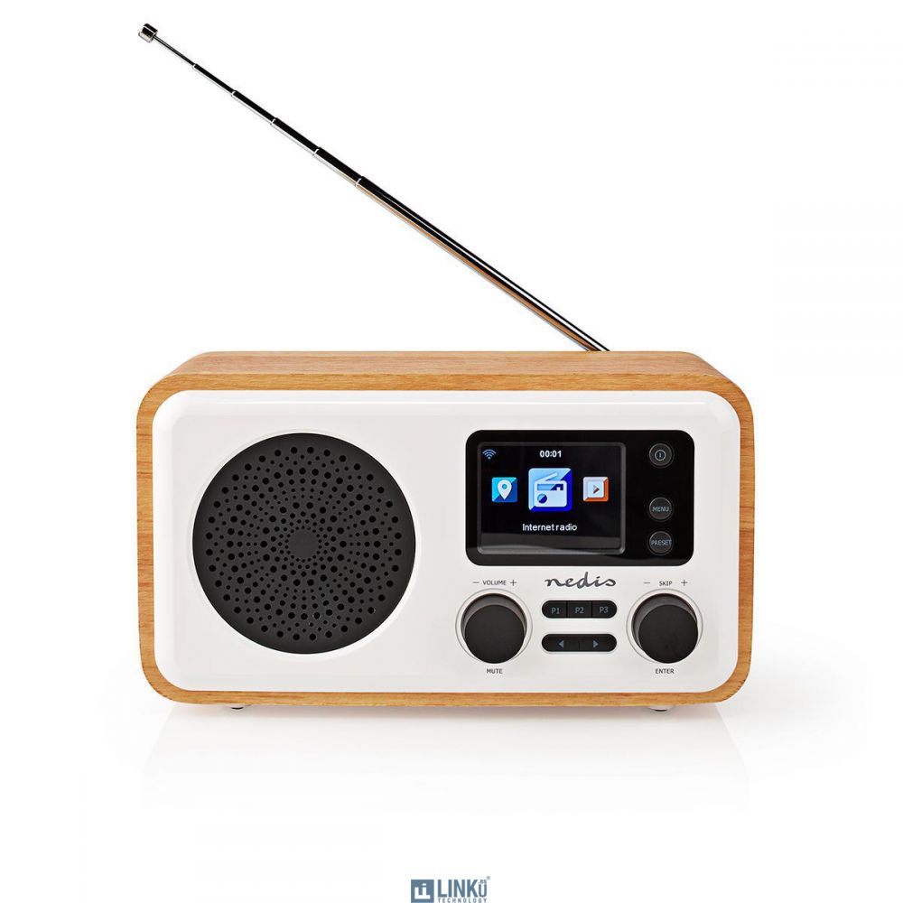 NEDIS RADIO| BLUETOOTH® | WI-FI | DAB+ | FM | INTERNET | 2.4 " | 7 W | DESPERTA.