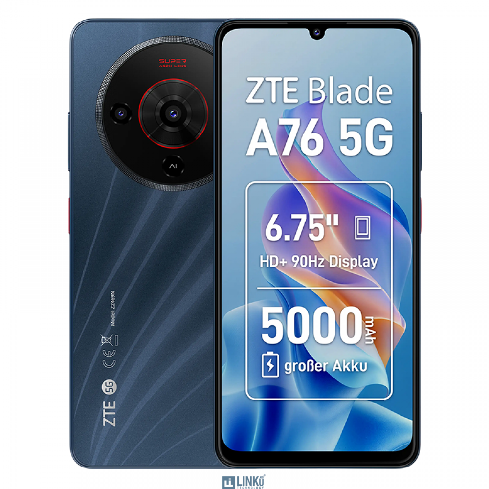 ZTE BLADE A76 6,75" HD+ 6+6GB/128GB 8MP/50MP (5G) STARDUST BLACK.