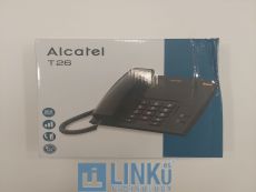 CAJA DAÑADA - ALCATEL TELEFONO FIJO COMPACTO T26 NEGRO