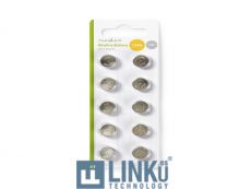 NEDIS PILAS ALCALINAS LR44 | 1.50 V | ALCALINA | LR154 | LR44 | PACK 10 | LR1154 | PLATA