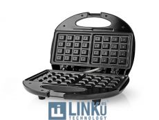 NEDIS WAFFLE | GOFRES  | 22 X 12 CM | 750 W | CONTROL AUTOMÁTICO DE TEMPERATURA