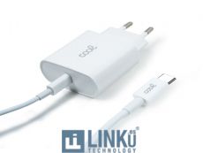 COOL CARGADOR RED ENTRADA TIPO-C PD + CABLE TIPO C 1,2 METROS (20W)