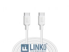 COOL CABLE USB  TIPO-C A TIPO-C (1 METRO) 3 AMP BLANCO