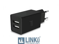 COOL CARGADOR RED ENTRADA 2 X USB 2.4 AMPERIOS NEGRO