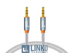 COOL CABLE JACK 3.5 MM A JACK 3.5 MM  AUDIO-AUDIO NYLON PLATEADO (1M)