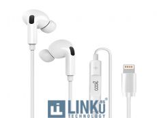 COOL AURICULARES BLANCOS STEREO CON MICRO IPHONE - GOMA IN-EAR (LIGHTNING BLUETOOTH)