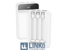 COOL BATERÍA EXTERNA POWER BANK 10.000 MAH CARGA RÁPIDA 22.5W (3 CABLE) BLANCO