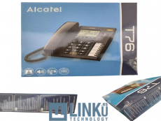 CAJA DAÑADA - ALCATEL TELEFONO FIJO COMPACTO T76 NEGRO
