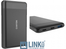 CANYON POWERBANK (BATERÍA EXTERNA) PB-1009 10000 MAH PD 18W QC 3.0 20W NEGRO