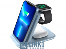 CANYON CARGADOR INALÁMBRICO PLEGABLE WS-304 15W 2EN1 AZUL POLVO