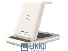 CANYON CARGADOR INALÁMBRICO PLEGABLE WS-304 15W 2EN1 VAINILLA
