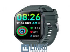 COOL SMARTWATCH PANTALLA AMOLED CURVED SILICONA GRIS OSCURO