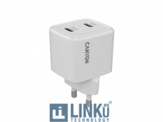 CANYON CARGADOR CU35CC GAN 35W 2XPD USB-C EU BLANCO