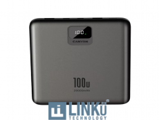 CANYON POWERBANK (BATERIA EXTERNA) PB-2008 LED FLAT 20000 MAH PD100W QC3.0 GRIS OSCURO