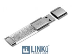 COOL PEN DRIVE USB X64 GB 3.0 CRYSTAL BLANCO