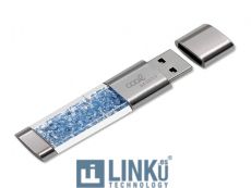 COOL PEN DRIVE USB X64 GB 3.0 CRYSTAL CELESTE