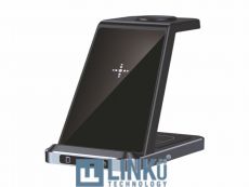 COOL DOCK BASE QI CARGADOR INALAMBRICO 3 EN 1 NEGRO