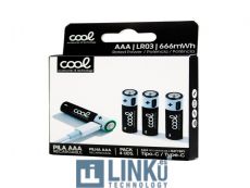 COOL PILAS ALCALINAS RECARGABLES TIPO-C AA LR6 (PACK 4 UDS)
